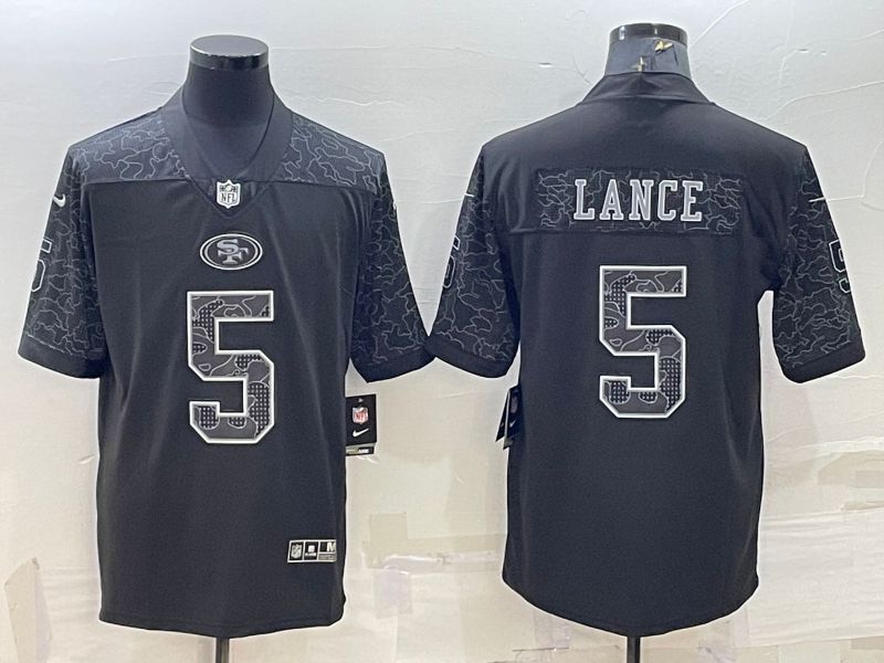 Men San Francisco 49ers #5 Lance Black Reflector 2022 Nike Limited NFL Jersey